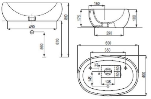 Умывальник Kolo OVUM L41660000