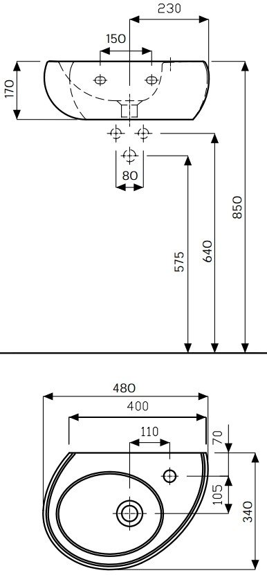 Умывальник Kolo OVUM L42148000