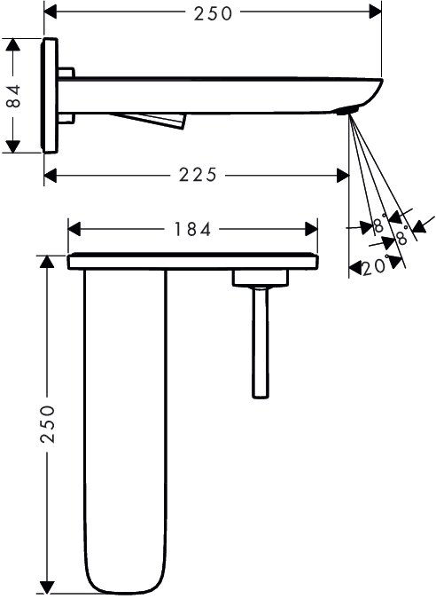 Смеситель для раковины Hansgrohe PURAVIDA 15085400