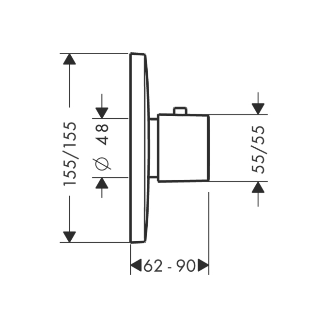 Термостат для ванны Hansgrohe PURAVIDA 15772000