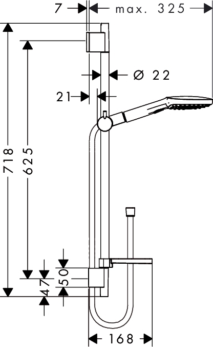 Душевой набор Hansgrohe RAINDANCE SELECT 26620400