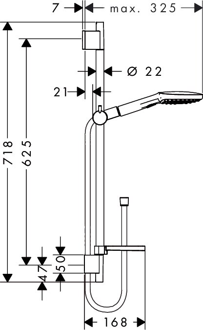 Душевой набор Hansgrohe RAINDANCE SELECT 26622000