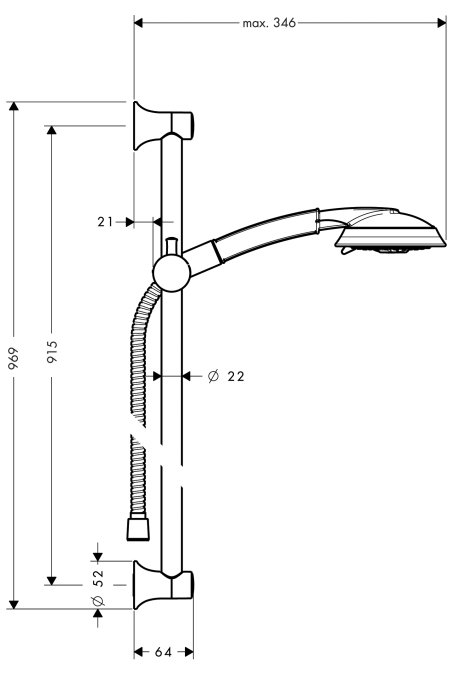 Душевой набор Hansgrohe RAINDANCE 27841000
