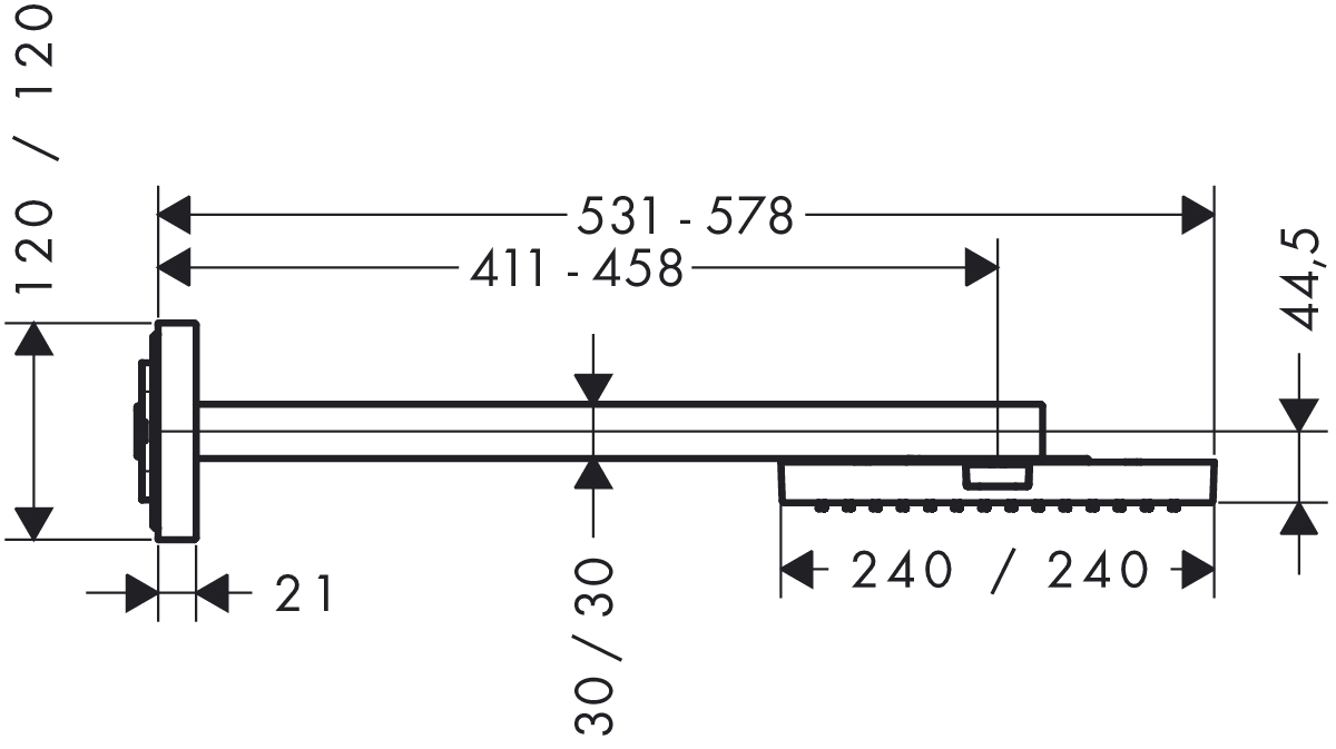 Верхний душ Hansgrohe AXOR STARCK 10925000
