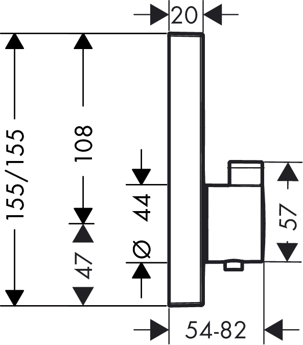 Термостат для душа Hansgrohe SHOWERSELECT 15763000