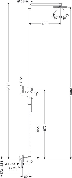 Душевая система Hansgrohe AXOR STARCK 10912000