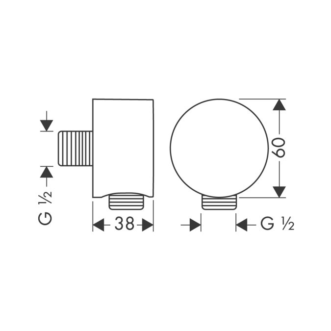 Шланговое соединение Hansgrohe AXOR STARCK 27451800