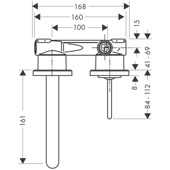Смеситель для раковины Hansgrohe AXOR STEEL 35113800