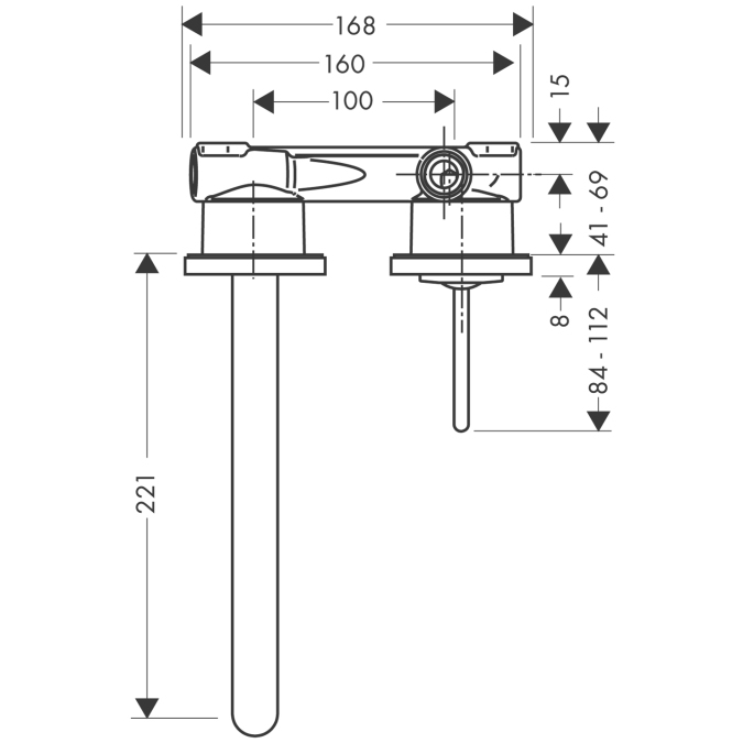 Смеситель для раковины Hansgrohe AXOR STEEL 35116800
