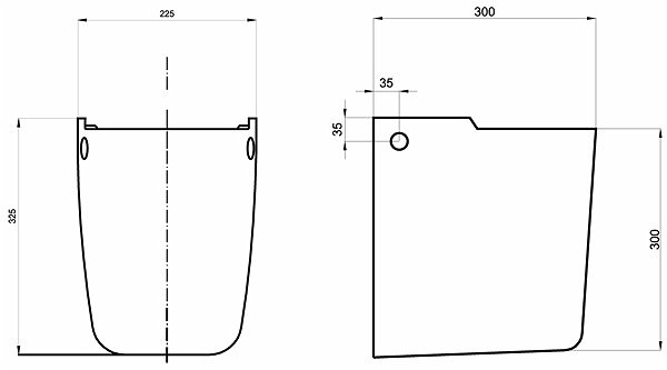 KOLO STYLE полупьедестал для комплектации с умывальниками L21950,L21955,L21960,L21970,L21765,L21766 (пол.)