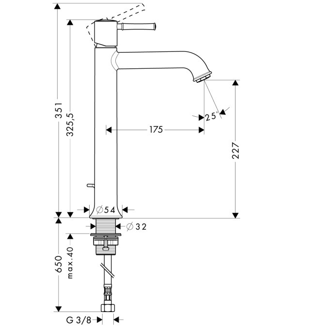 Смеситель для раковины Hansgrohe TALIS 14116000(G)