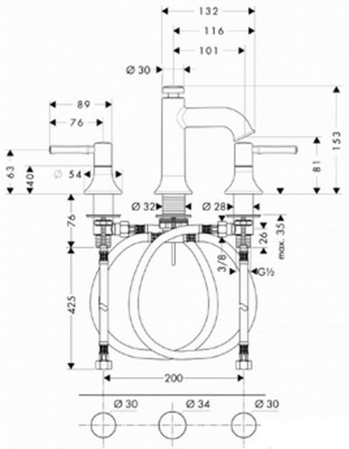 Смеситель для раковины Hansgrohe TALIS 14113000