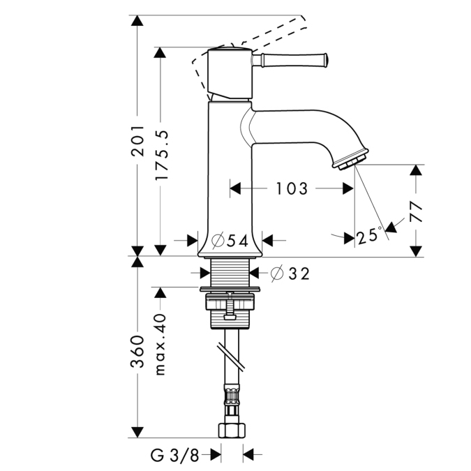 Смеситель для раковины Hansgrohe TALIS 14118000(BR)