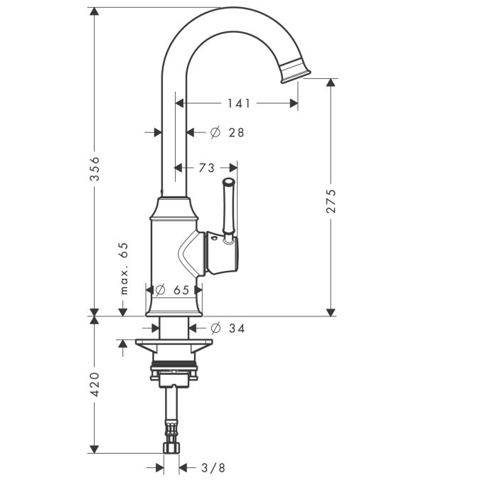 Смеситель для кухни Hansgrohe TALIS CLASSIC 14858000