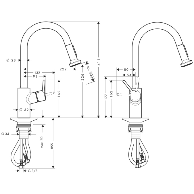 Смеситель для кухни Hansgrohe TALIS 14877800