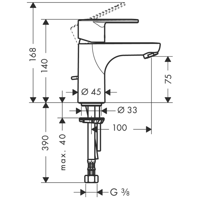 Смеситель для раковины Hansgrohe TALIS 31612000