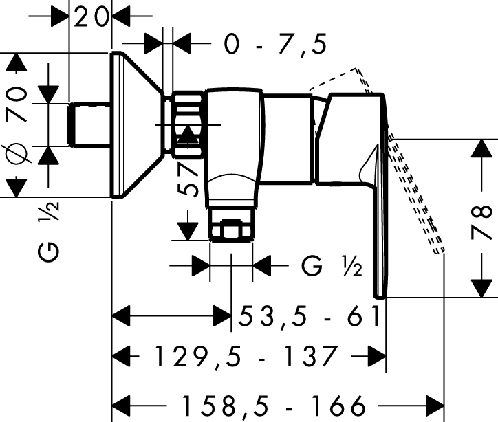 Смеситель для душа Hansgrohe TALIS 31662000