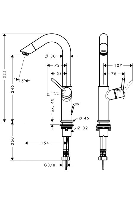 Смеситель для раковины Hansgrohe TALIS 32055000