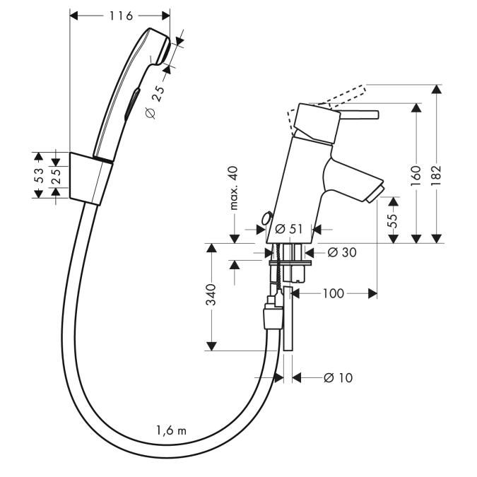 Смеситель для раковины Hansgrohe TALIS 32120000