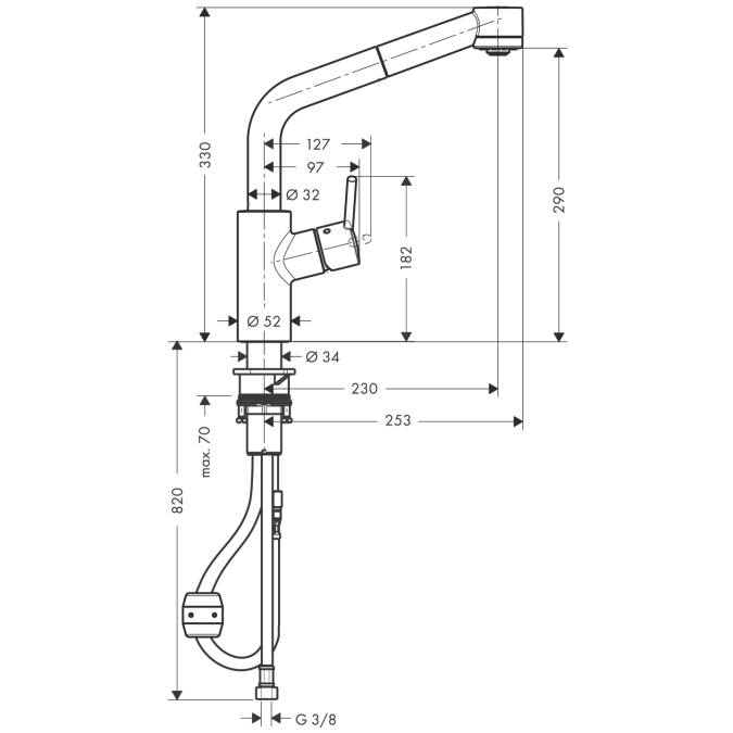 Смеситель для кухни Hansgrohe TALIS S 32856000