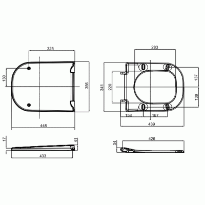 KOLO TRAFFIC сиденье для унитаза,твердое,из материала Duroplast,slow-closing (пол.)