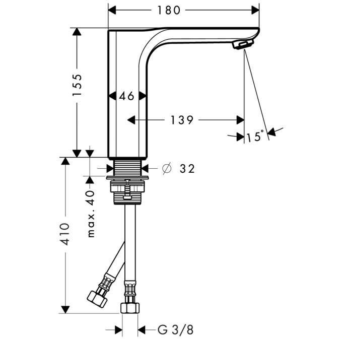 Смеситель для раковины Hansgrohe AXOR URQUIOLA 11021000