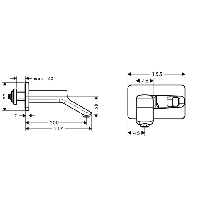 Смеситель для раковины Hansgrohe AXOR URQUIOLA 11026000