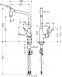 Смеситель для кухни Hansgrohe METRIS 14820000 - 1