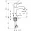 Смеситель для раковины Hansgrohe METRIS 31075000(G) - 1