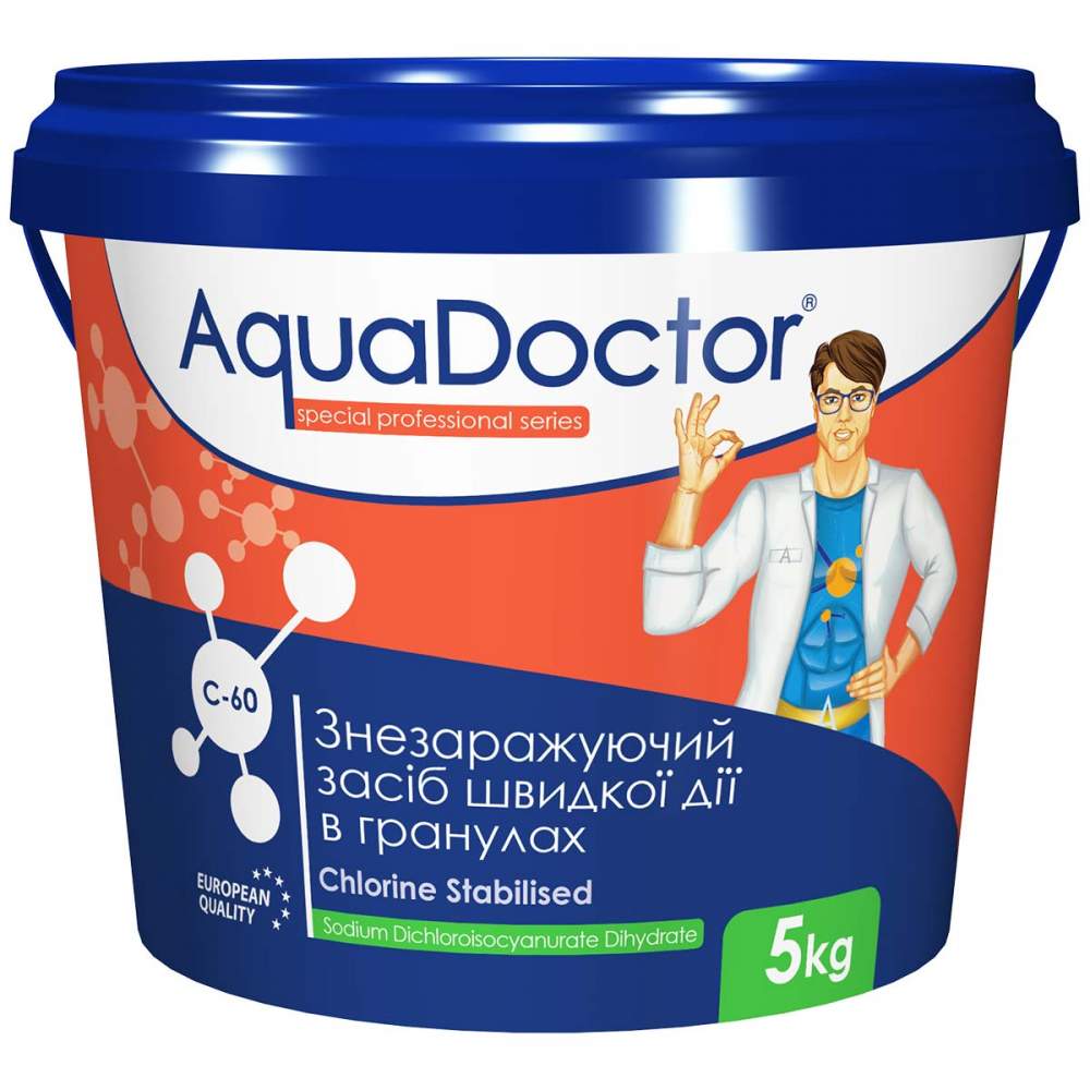 Хлор для бассейна быстрого действия AquaDoctor C-60(5кг.) - 33763