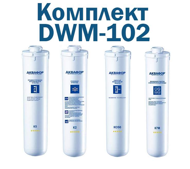 Комплект картриджів для Аквафор Моріон DWM-102 Black Edition - 32388