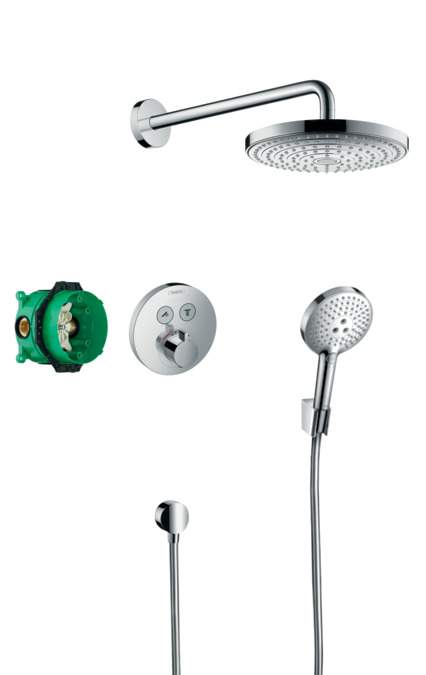 HANSGROHE SHOWERSET Raindance Select S/ShowerSelect S душевой набор: верхний, ручной душ, ibox, термостат(27297000) - 33637
