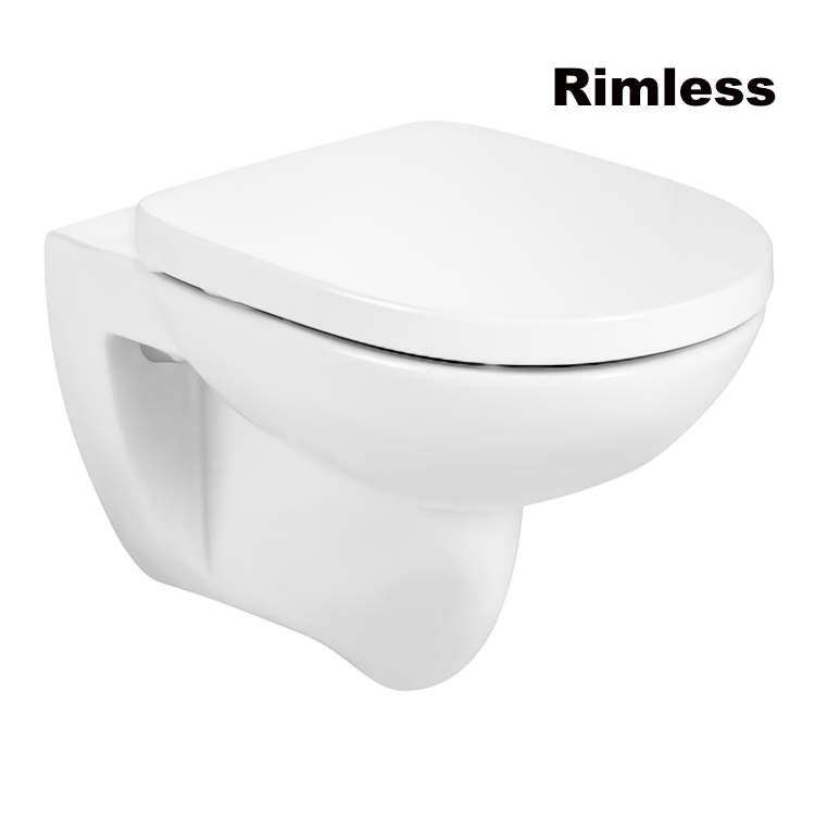 ROCA DEBBA Round Rimless чаша подвесного унитаза, в комплекте с сиденьем SUPRALIT, с анти-бактериальной структурой, с системой плавного опускания(A34H996000)