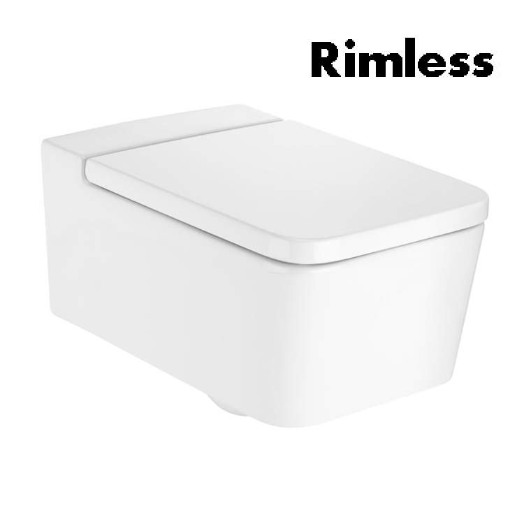 ROCA INSPIRA SQUARE Rimless унитаз подвесной 37*56*44см, горизонтальный выпуск, без сиденья(	A346537000) - 33999