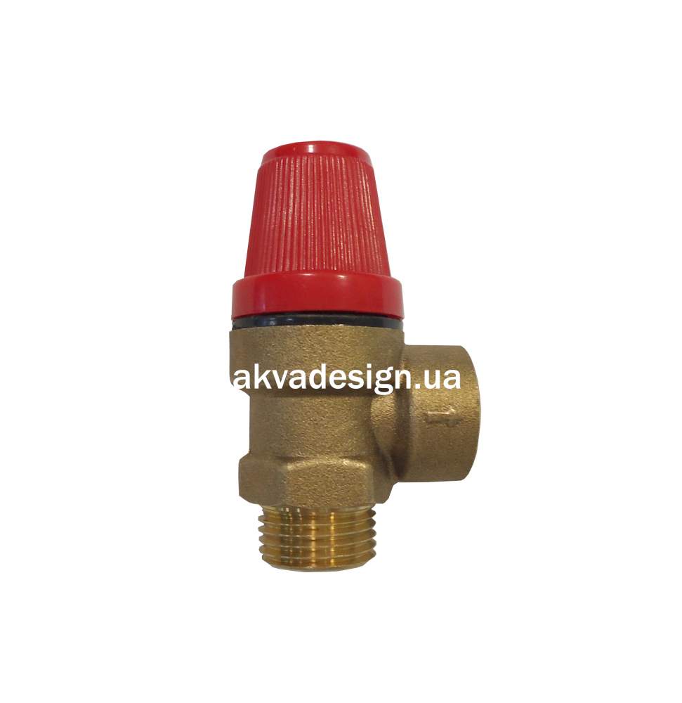 Предохранительный клапан сброса давления  Caleffi  1/2"Нх3,0 бар - 33201