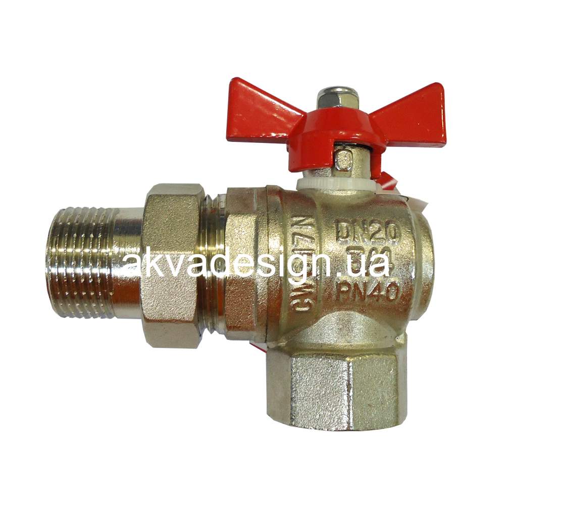 Кран шаровой Valtec BASE угловой с полусгоном 3/4 внутр.-наруж.  VT.228.N05 - 33193