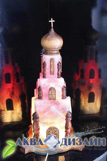 Соляная лампа «церковь» 12-15 кг цветная лампа 