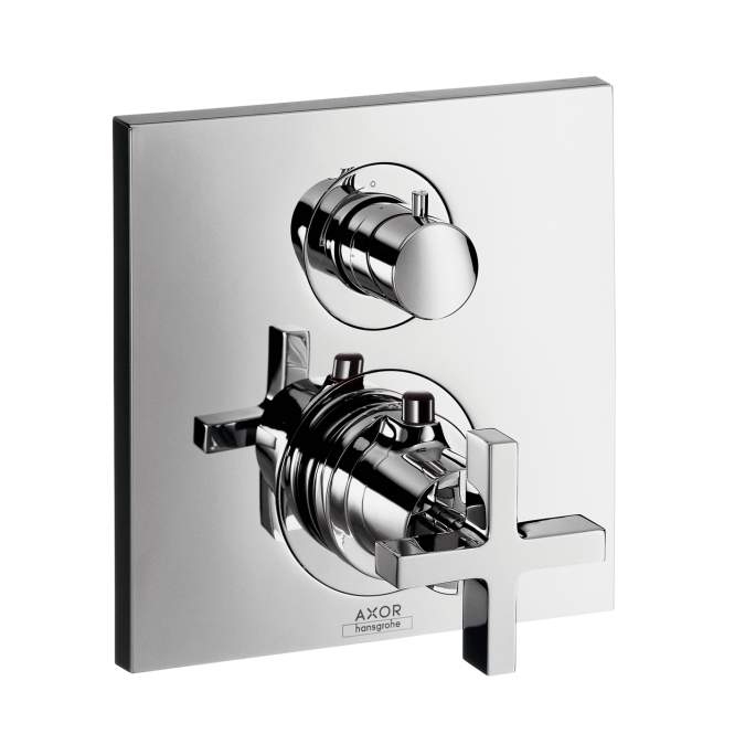 Термостат с запорным/переключающим вентилем Hansgrohe AXOR CITTERIO 39725000 - 28742