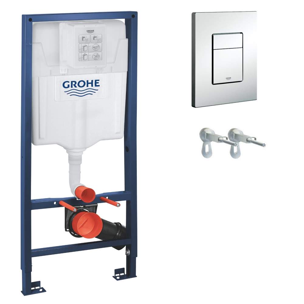 GROHE RAPID SL 3в1 инсталяционная система для подвесного унитаза (аналог-38775001), без прокладки - 33389
