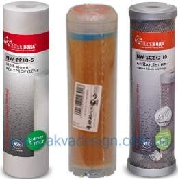 Комплект картриджей Новая Вода NW K 305 (WATER SOFTENING + NANO SILVER)