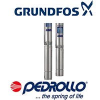 Насосы Grundfos (Грундфос), Pedrollo ,Водолей (Харьков), Водомет (Джилекс), Родничок, Гном, ЭЦВ, Малыш, Sprut (Спрут), Wilo